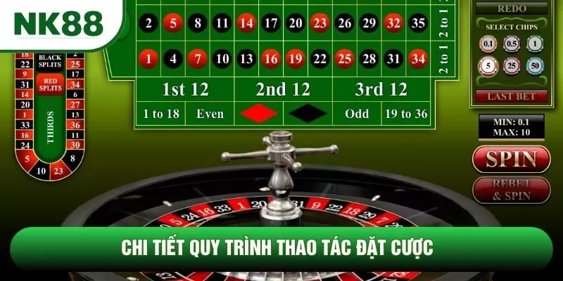 Chi tiết quy trình thao tác đặt cược