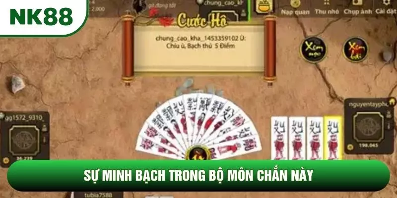 Sự minh bạch trong bộ môn chắn này