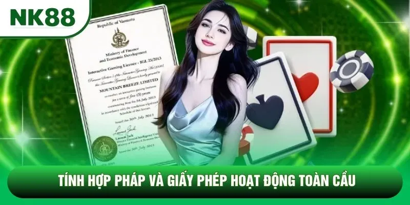 Tính hợp pháp và giấy phép hoạt động toàn cầu
